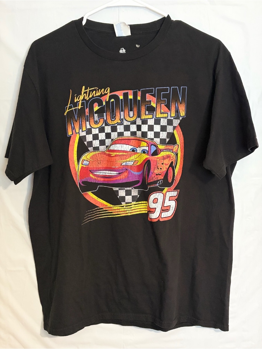 Port and Company Black Disney Racing Graphic Tee - Red/Yellow Accents